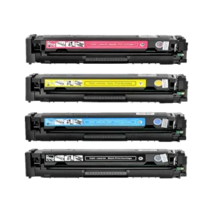 Image du toner HP CB540 CE320 CF210 incluant Noir, Cyan, Magenta, Jaune, compatible avec LaserJet.