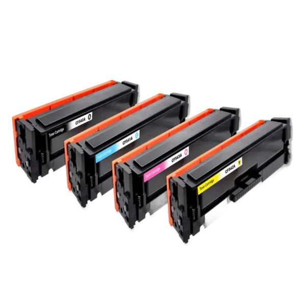 Pack toner HP 203A CF540 CF541 CF542 CF543 avec 4 couleurs pour LaserJet Pro.